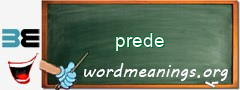 WordMeaning blackboard for prede
